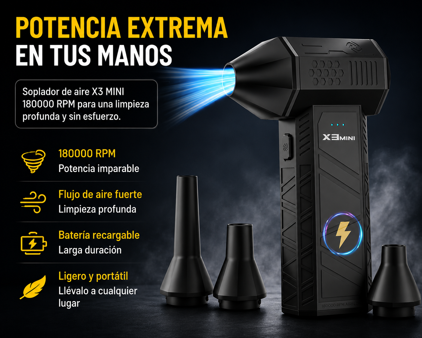 TurboJet Pro | Limpieza Potente sin Cables